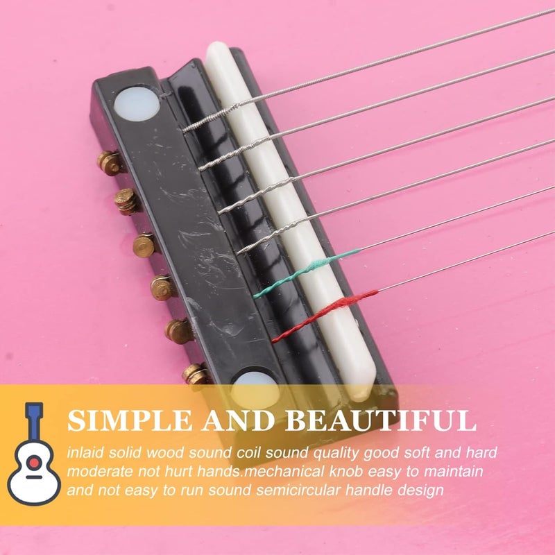 Toddmomy 23 Inch Kids Guitar 6 String Toddler Beginner Acoustic for Children Music Instrument Pink - Image 5